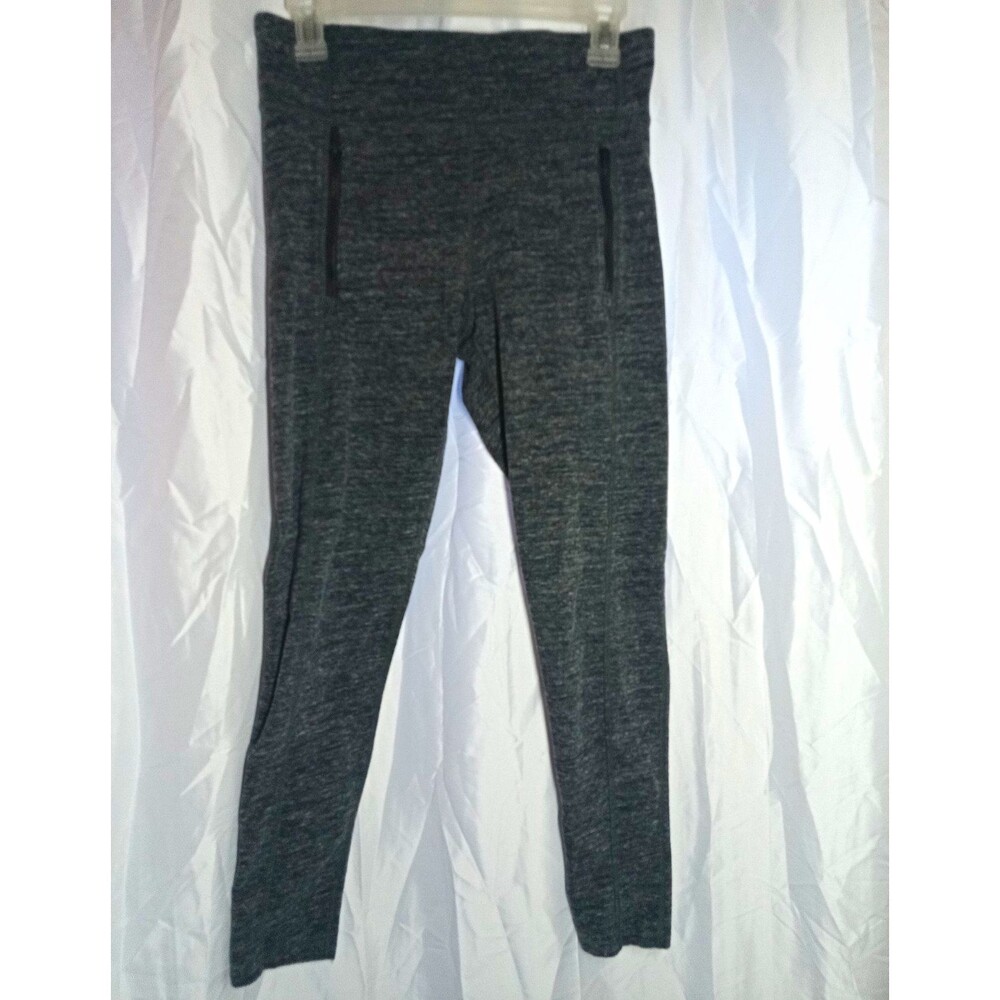 Calvin Klein Gray Heathered High Rise Ankle Leggings Stretch Elastic Waist S